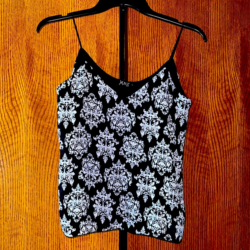 White and black tank or cami Small